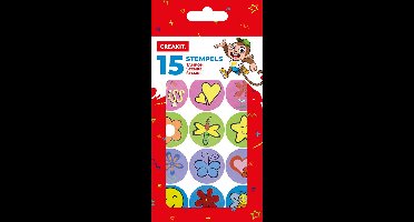 CREAKIT. Stempels – 15 stuks – Stempelset – Stempels voor Kinderen en Volwassenen – Meerkleurig