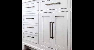 Scoby - Vierkante Handgreep - Kast- en Keukengreep - 128 mm - Furniture Handle - Zwart
