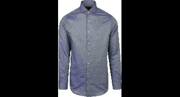 Steppin' Out Overhemd Oxford Melange Blauw - Maat XL - Heren - Casual Shirt