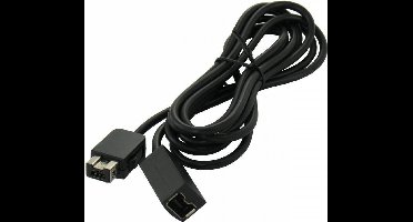 Controller verlengkabel geschikt voor Nintendo Wii Nunchuk en Nintendo NES / SNES Classic Mini / zwart - 1,8 meter