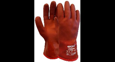 OXXA PVC-Chem-Winter 47-410 handschoen L/9 Oxxa - Rood/bruin - PVC/Acryl - Slip-on - EN 388