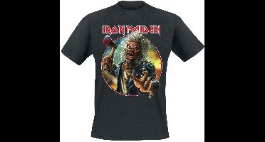 Iron Maiden Axe Eddie Circle Heren T-shirt - zwart - M