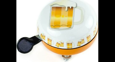 Fietsbel Ding-Dong Widek Emoticon Beer Mug ø80mm - geel/wit (op kaart)