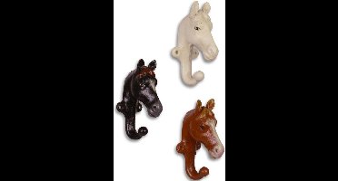 Gietijzeren wandhaken paardenhoofden - paard - paarden - gietijzer