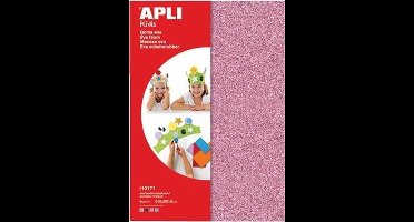 APLI Kids glitterfoam knutselvellen - EVA foam A4 wit zwart rood blauw.