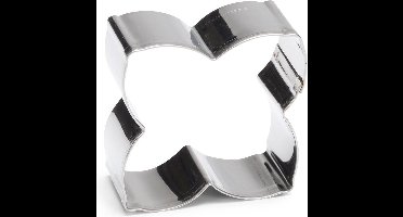 uitsteekvorm Zeeroos 7 cm RVS zilver