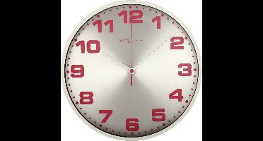 NeXtime Dash - Klok - Rond - Aluminium - �35 cm - Wit