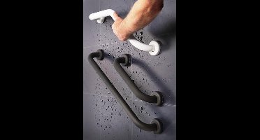 Wandbeugel in staal en antislip : 90 cm - antraciet (donker grijs)