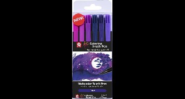 Sakura Koi Coloring Brush Pen set Galaxy | 6 kleuren