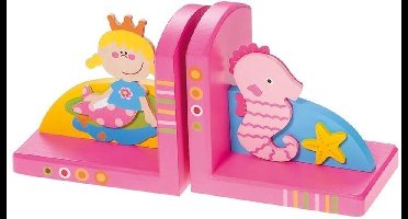 Simply for Kids Zeemeermin - Boekensteun - Roze - Hout