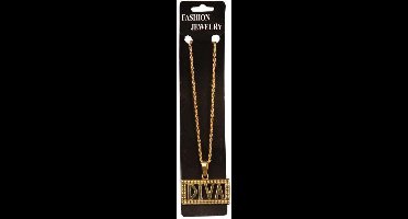 Halsketting Diva | Gouden ketting