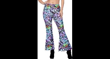 Hippiebroek Panter Paars Dames - Maat 42/44