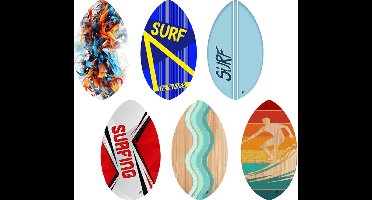 Twisk skimboard hout 90 cm speelgoed - multicolor strandplezier.