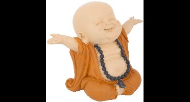 Atmosphera Boeddha Baya - Set van 3 stuks - 14x12x16cm - Oranje