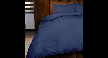 Zydante® Dekbedovertrek Emboss Zebra 240x220 cm - Donkerblauw - met 2 Kussenslopen