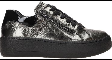 Waldläufer Met H Rits Sneaker Sneakers - Lakleer - Dames - Zwart - Maat 37,5