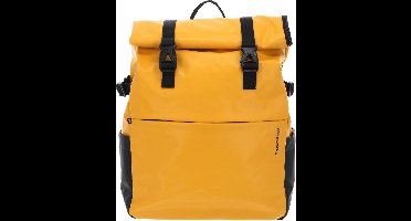 MANDARINA DUCK Laptop rugzak Rugzak met laptopvak Eco Coated Backpack Duck Yellow Donkergeel