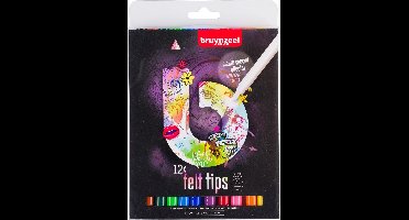 Bruynzeel Teens 12 super viltstiften - met witte wis-stift