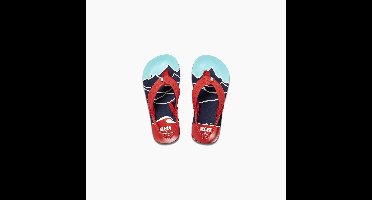 Reef Jonas Claesson Lil Ahi Mountain Wave Jongens Slippers - Blauw - Maat 21/22