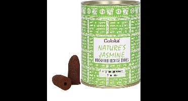 Goloka jasmijn backflow wierookkegels - 1 blikje 24 kegels