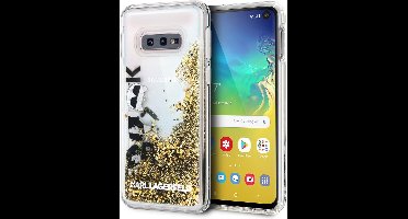 Zwart hoesje van Karl Lagerfeld - Backcover - Glitter - Galaxy S10e - Stijlvol
