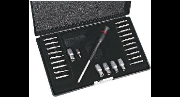 MANNESMANN Set van 26 precisie dopsleutels + eindkappen - Zwart