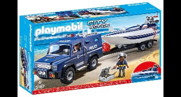 PLAYMOBIL City Action Politietruck met Speedboot - 5187