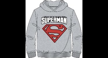 Superman sweater - hoodie - grijs - Maat 116 / 6 jaar