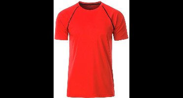 James and Nicholson - Heren Sportshirt (Oranje/Zwart)