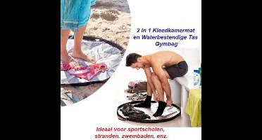 2-in-1 Kleedkamermat en Waterbestendige Gymtas – 90 cm – Opvouwbare Tas voor Natte en Vuile Kleding