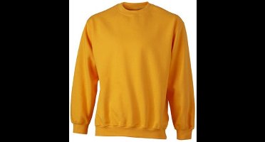 James and Nicholson Unisex Round Heavy Sweatshirt (Goudgeel)