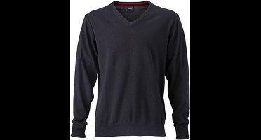 James and Nicholson Heren V-hals pullover (Zwart)