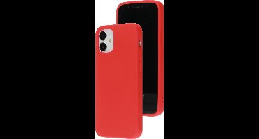 Mobiparts hoesje geschikt voor de Apple iPhone 12 Mini - Siliconen - Rood