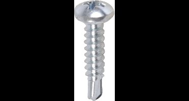 Homefix - Plaat-schroef. zelf-borend cylinder kop verzinkt. 4,8 x 25 mm. 12 stuks Hout-Schroeven.Boor-Schroef.