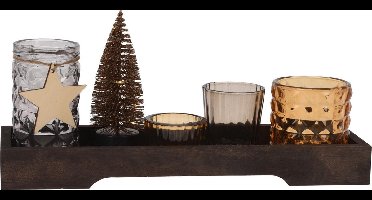 Theelichthouder set - Kerst - Kerstversiering - decoratie woonkamer