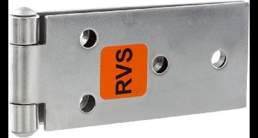 Starx Scharnier Backflap - Met Vaste Messing Pen - Uitgevoerd In RVS - Afmeting 32 x 140 mm - Geschikt Voor Gebruik Binnen & Buiten - Inhoud Verpakking 2 Stuks - Kleur Zilver