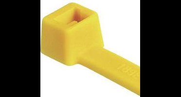 HellermannTyton 116-01814 T18R-PA66-YE-C1 Kabelbinder 100 mm 2.50 mm Geel 100 stuk(s)