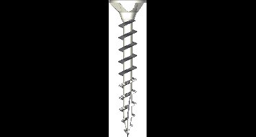 Homefix. Spaanplaat schroef platkop 16 stuks Hout schroeven.  4.0 x 40mm. lang. RVS