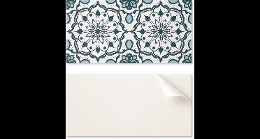 Kant-en-klaar vinylpaneel met decoratieve print, 120x60 cm, bloemenmandala-patroon.