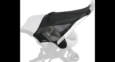 Zonnehuif voor autozitjes en kinderwagens - UV-bescherming, insectenwerend, zwart