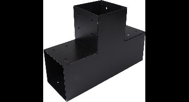 Starx Paalverbinder Type-T - Geschikt voor Palen 12 x 12 cm - Metaal - Zwart - Voor Overkapping, Tuinpaviljoen of Carport - Stevige en Stabiele 3-weg Verbinding