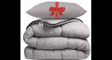 Avenue – Dekbed zonder overtrek 140x200 cm Taupe + Hoofdkussen 60x70 cm Taupe – Hoesloos – Anti-allergisch & wasbaar op 60°C – All Year comfort slaapbundel