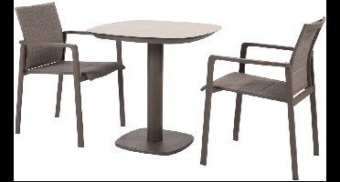 Manolo 75x75x75 cm met 2x Cortina dining stoel terre 4 Seasons Outdoor