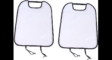 Autostoelhoes - 2 Stuks - Autostoel beschermer achterkant - PVC - Kick Mat - Voorstoelbeschermer - Stoelbeschermer auto - Stoelhoes - Auto Accessoires - Geschikt voor autostoeltjes - 58x44cm - Transparant