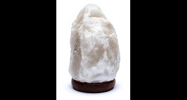 Zoutlamp wit met snoer en LED lamp - ±16 cm - 20 cm