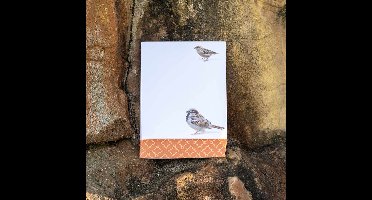 Bekking & Blitz - Memoblok - Memo blocnote - Notitieblok - Kunst - Dieren - Vogel - Huismus - Elwin van der Kolk - Vogelbescherming Nederland - Uniek design
