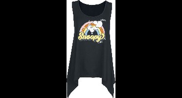 Peanuts Snoopy - Rainbow Dames Top - zwart - S