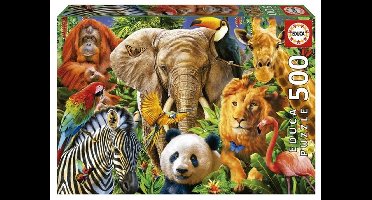 Educa - Puzzel - 500 stukjes - Wilde dieren - Legpuzzel