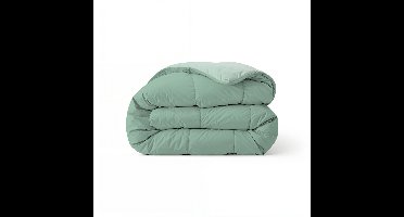 Zelesta Comfort Duo Dekbed zonder overtrek - Wasbaar Hoesloos dekbed - Met vaste overtrek - 2 in 1 - Mintgroen & Lichtgroen - 200x200cm