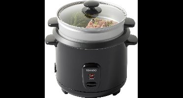 Tomado TRC1501B - Rijstkoker met stoommand - Inhoud 1,5 liter - Warmhoudfunctie - 7 porties - Anti aanbaklaag - Rice cooker - Zwart
